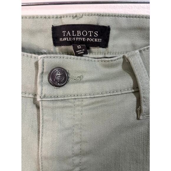 Talbots Sage Flawless Five Pocket Jeans with Button Detailing on Pants Size 10 - Picture 3 of 7